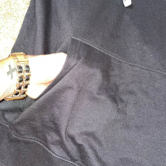 SnowBound brand pull over hoodie black bear logo drawstring hood SZ M - Picture 5 of 9